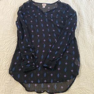 Mossimo M womens sheer black top